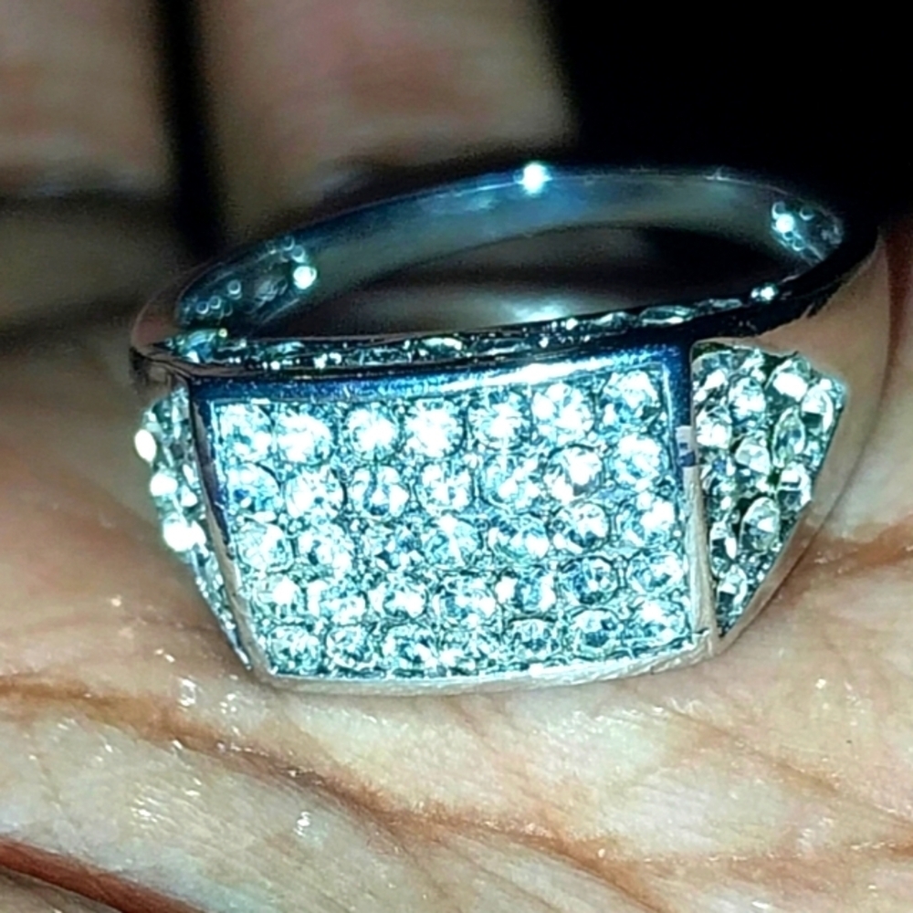 Modern Men's 925 Blinged Out Ring Sz 11